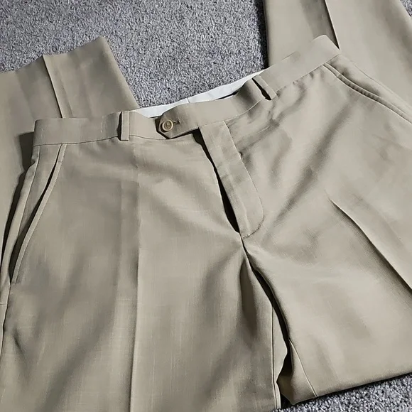C3🔹️Stafford Tan Suit 3pc Set - Picture 9 of 11